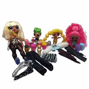 Lol Surprise Remix Supa Fly Doll Lot‎ 4 dolls 15 cups 8 pieces of clothing